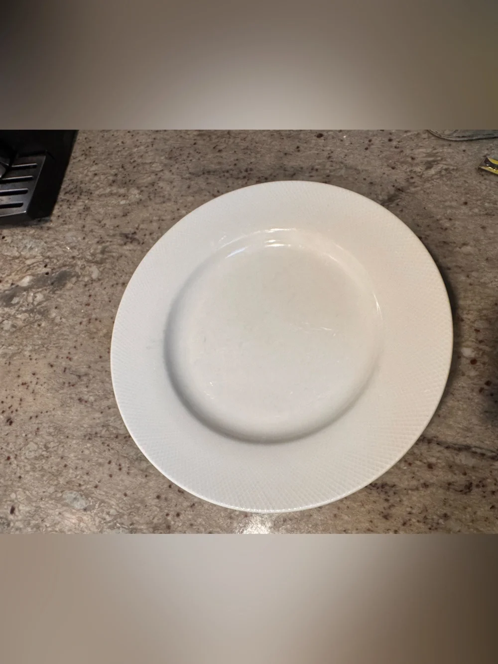 Pottery Barn Textured White Porcelain Salad Plates - set of 3